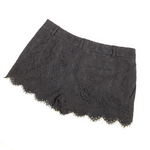 Haute Hippie Black Lace Scalloped Shorts - Picture 3 of 7
